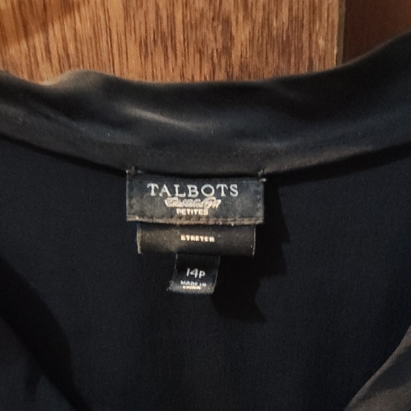 Talbots Gray Pleated Sleeveless Tank Top - Picture 2 of 4